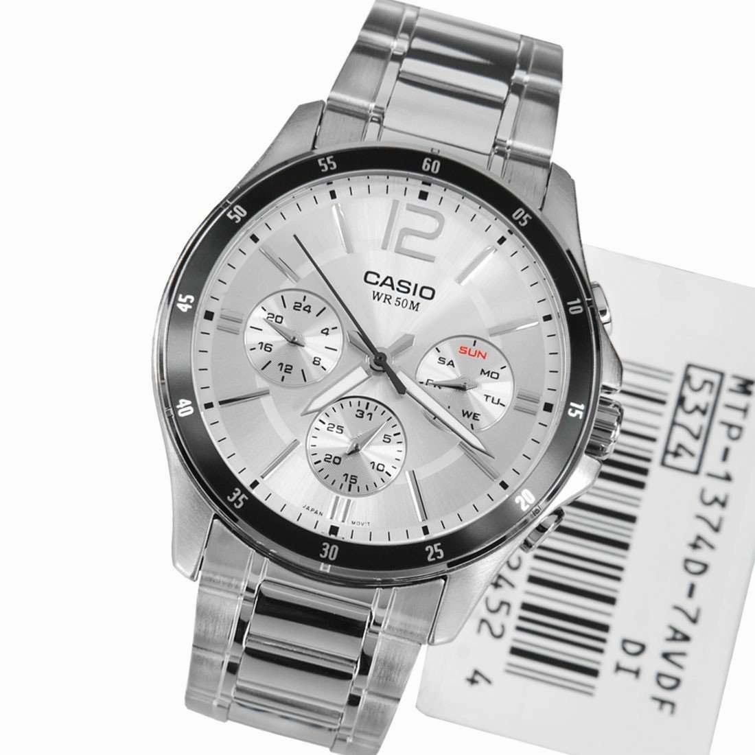 Casio MTP-1374D-7AVDF Silver Stainless Watch for Men