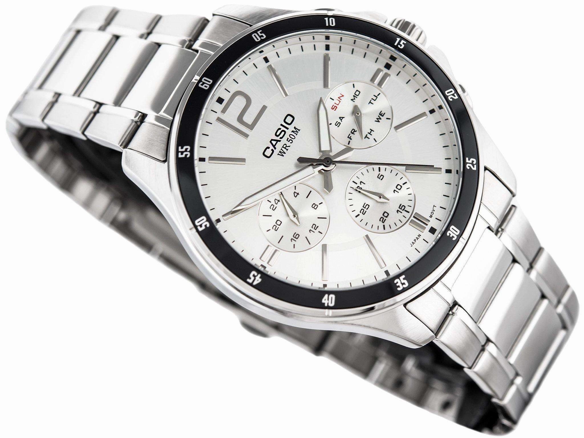 Casio MTP-1374D-7AVDF Silver Stainless Watch for Men