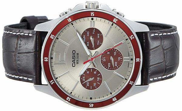 Casio MTP-1374L-7A1VDF Brown Leather Strap Watch for Men