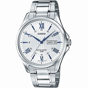 Casio MTP-1384D-7A2VDF Silver Stainless Watch for Men Affordable casual watches Sporty casual watches Affordable luxury casual watches