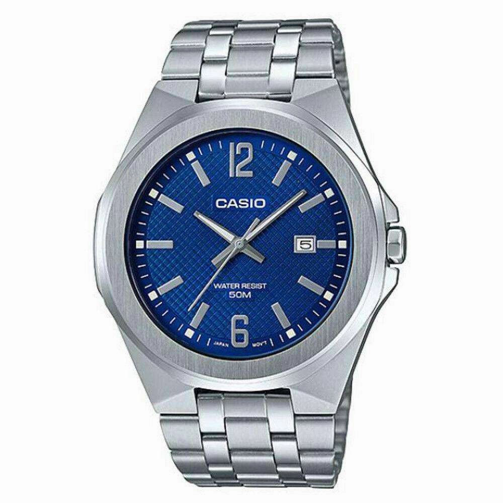 Casio MTP-E158D-2A Silver Stainless Watch for Men Affordable casual watches Sporty casual watches Affordable luxury casual watches