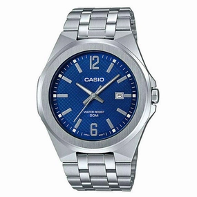 Casio MTP-E158D-2A Silver Stainless Watch for Men Affordable casual watches Sporty casual watches Affordable luxury casual watches