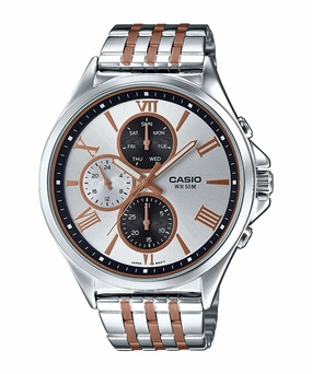 Casio MTP-E316RG-7A Two-toned Stainless Watch for Men Affordable casual watches Sporty casual watches Affordable luxury casual watches