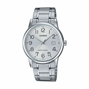 Casio MTP-V002D-7B Silver Stainless Watch for Men,men's watches,watch for men, best men's watches,luxury men's watch,minimalist men's watch,casual men's watch,dress watch for men,automatic men's watch,quartz men's watch,cheap men's watch. business 