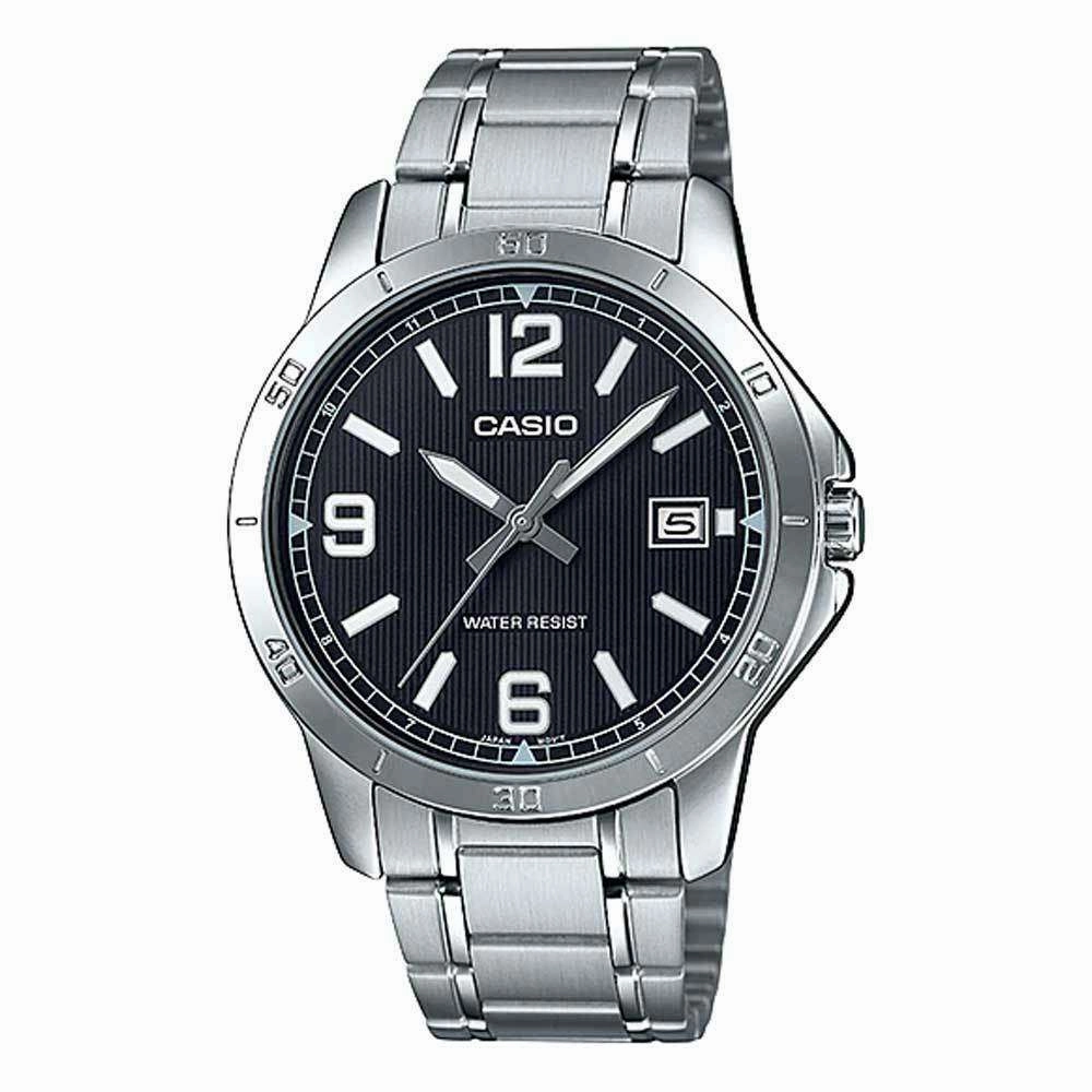 Casio MTP-V004D-1B2 Silver Stainless Watch for Men Affordable casual watches Sporty casual watches Affordable luxury casual watches