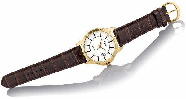 Casio MTP-V004GL-7A Brown Leather Watch for Men