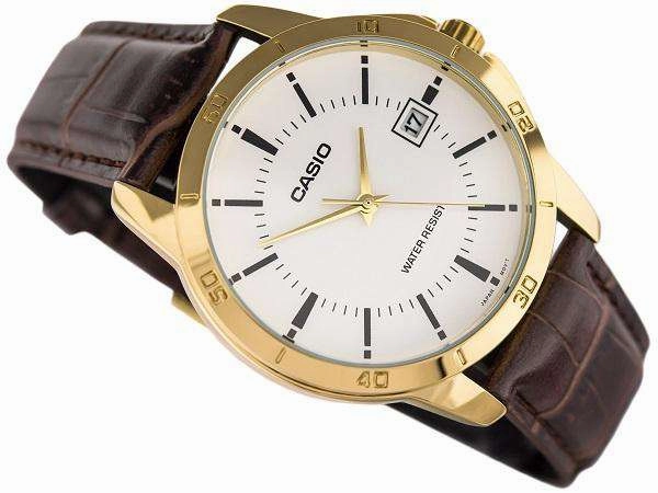 Casio MTP-V004GL-7A Brown Leather Watch for Men