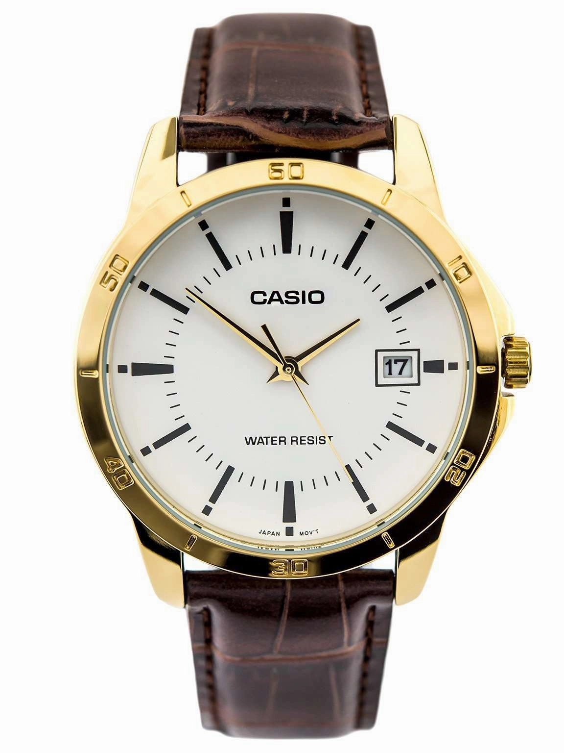Casio MTP-V004GL-7A Brown Leather Watch for Men