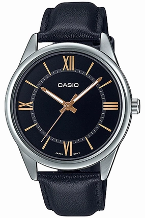 Casio MTP-V005L-1B5 Black Leather Strap Watch for Men,men's watches,watch for men, best men's watches,luxury men's watch,minimalist men's watch,casual men's watch,dress watch for men,automatic men's watch,quartz men's watch,cheap men's watch. busin