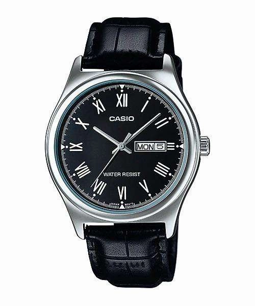 Casio MTP-V006L-1B Black Leather Watch for Men,men's watches,watch for men, best men's watches,luxury men's watch,minimalist men's watch,casual men's watch,dress watch for men,automatic men's watch,quartz men's watch,cheap men's watch. business wat