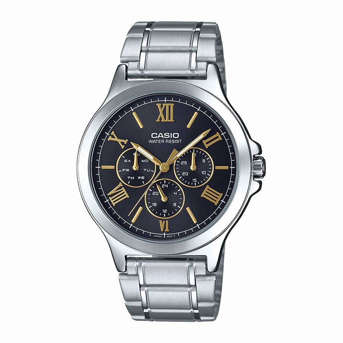Casio MTP-V300D-1A2 Silver Stainless Watch for Men Affordable casual watches Sporty casual watches Affordable luxury casual watches