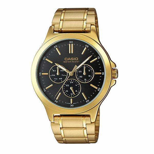 Casio MTP-V300G-1A Gold Stainless Watch for Men Affordable casual watches Sporty casual watches Affordable luxury casual watches