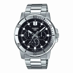 Casio MTP-VD300D-1E Silver Stainless Watch Affordable casual watches Sporty casual watches Affordable luxury casual watches