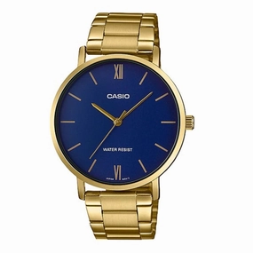 Casio MTP-VT01G-2B Gold Stainless Watch for Men Affordable casual watches Sporty casual watches Affordable luxury casual watches