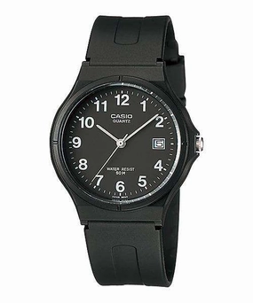 Casio MW-59-1BVDF Black Resin Strap Watch for Men Affordable casual watches Sporty casual watches Affordable luxury casual watches