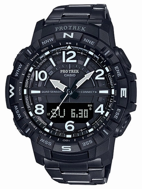 Casio ProTrek Quad Sensor Black Ana-Digi Titanium Mens Watch PRTB50YT-1 Sports Watch for Men/Women Budget Sports Watch Luxury Sports Watch