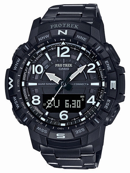Casio ProTrek Quad Sensor Black Ana-Digi Titanium Mens Watch PRTB50YT-1 Sports Watch for Men/Women Budget Sports Watch Luxury Sports Watch
