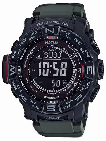 Casio ProTrek Triple Sensor Tough Solar Mens Outdoor Watch Black IP PRW3510Y-8 Sports Watch for Men/Women Budget Sports Watch Luxury Sports Watch