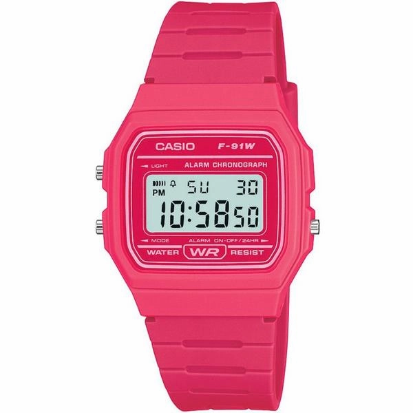 Casio Retro Collection Digital Pink Ladies Watch F-91WC-4AEF 
