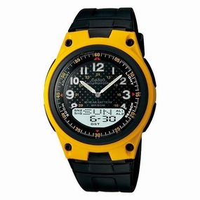 Casio Standard AW-80-9B Black/Yellow Resin Strap Watch for Men Affordable casual watches Sporty casual watches Affordable luxury casual watches