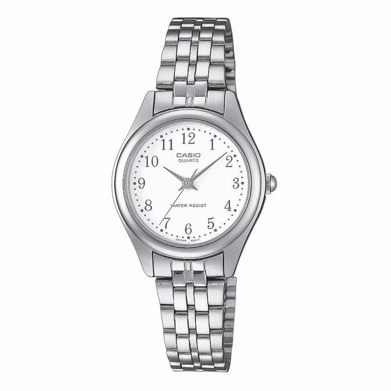 Casio Standard LTP-1129A-7BRDF Silver Stainless Steel Strap Watch for Women Affordable casual watches Sporty casual watches Affordable luxury casual watches