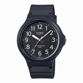 Casio Standard MW-240-1BVDF  Black Resin Strap Unisex Watch,silicone watch,silicone strap watch,silicone watches for men,silicone watches for women,unisex silicone watch,kids silicone watch,sports silicone watch,casual silicone watch,waterproof silicone wa
