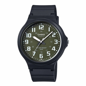 Casio Standard MW-240-3BVDF  Black Resin Strap Unisex Watch,silicone watch,silicone strap watch,silicone watches for men,silicone watches for women,unisex silicone watch,kids silicone watch,sports silicone watch,casual silicone watch,waterproof silicone wa