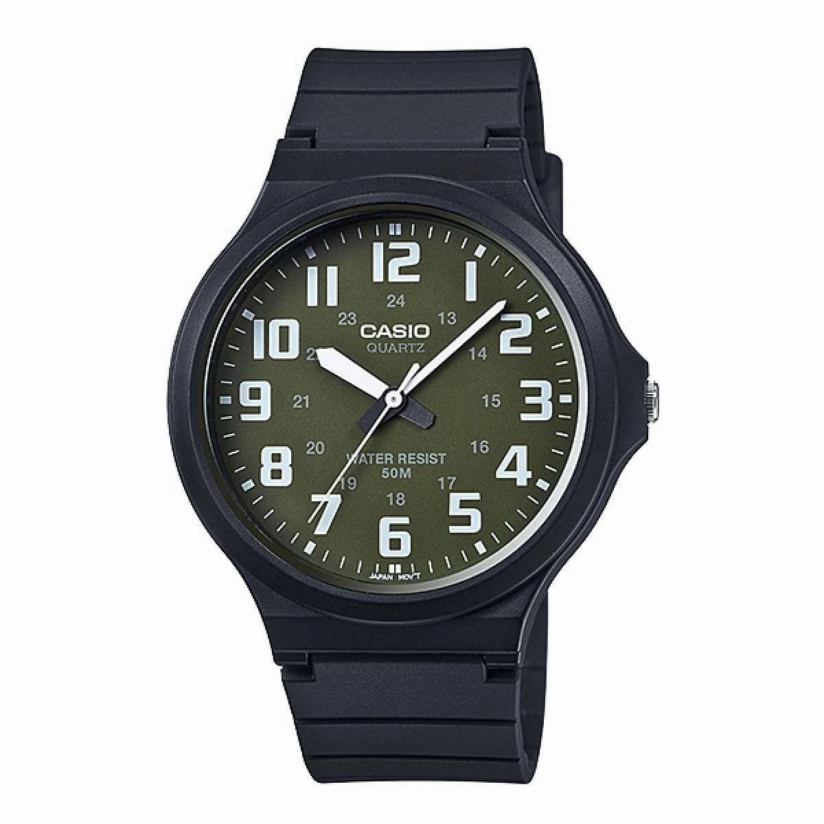 Casio Standard MW-240-3BVDF  Black Resin Strap Unisex Watch,silicone watch,silicone strap watch,silicone watches for men,silicone watches for women,unisex silicone watch,kids silicone watch,sports silicone watch,casual silicone watch,waterproof silicone wa