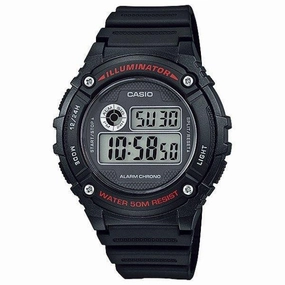 Casio Standard W-216H-1A Black Resin Strap Watch for Men and Women,silicone watch,silicone strap watch,silicone watches for men,silicone watches for women,unisex silicone watch,kids silicone watch,sports silicone watch,casual silicone watch,waterproof sili