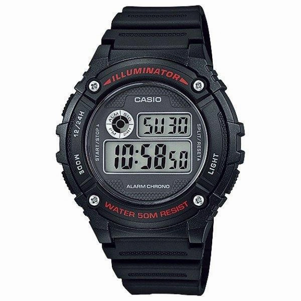 Casio Standard W-216H-1A Black Resin Strap Watch for Men and Women Affordable casual watches Sporty casual watches Affordable luxury casual watches