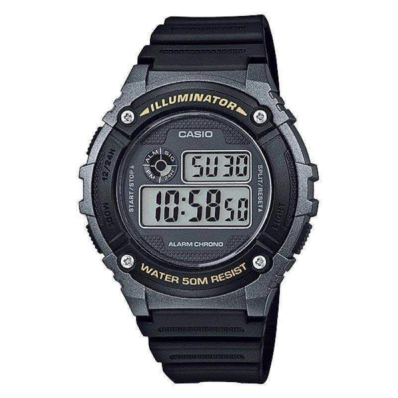 Casio Standard W-216H-1B Black Resin Strap Watch for Men and Women,silicone watch,silicone strap watch,silicone watches for men,silicone watches for women,unisex silicone watch,kids silicone watch,sports silicone watch,casual silicone watch,waterproof sili
