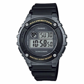 Casio Standard W-216H-1B Black Resin Strap Watch for Men and Women,silicone watch,silicone strap watch,silicone watches for men,silicone watches for women,unisex silicone watch,kids silicone watch,sports silicone watch,casual silicone watch,waterproof sili
