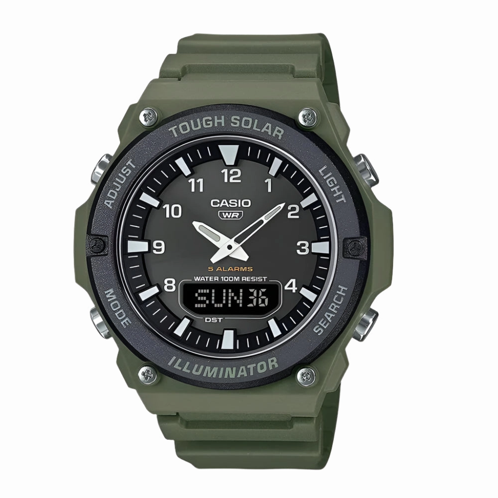 Casio Tough Solar Green Resin Strap Men's Watch AQ-S820W-3BVEF 