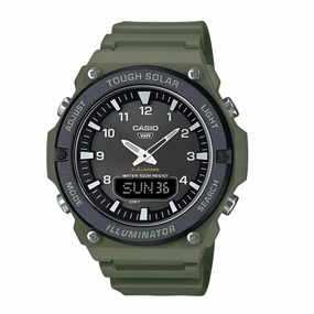 Casio Tough Solar Green Resin Strap Men's Watch AQ-S820W-3BVEF 
