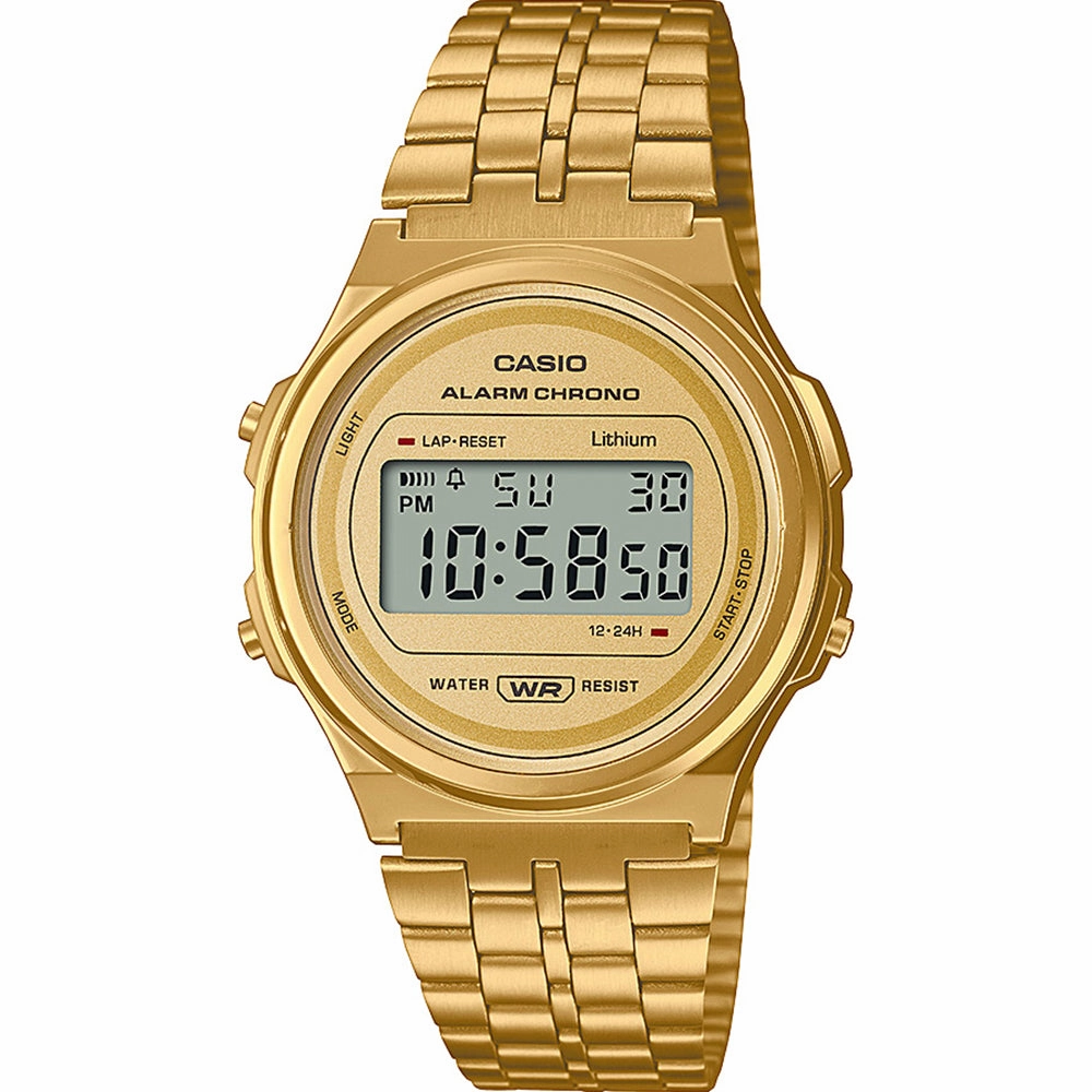 Casio Vintage A171WEG-9A Gold Digital Watch stainless steel watch clasp High quality stainless steel watch