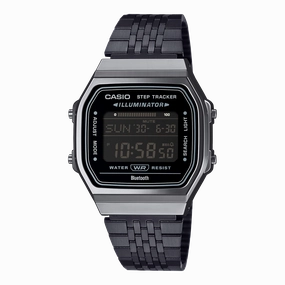 Casio Vintage Black Stainless Steel Watch ABL100WEGG-1B 
