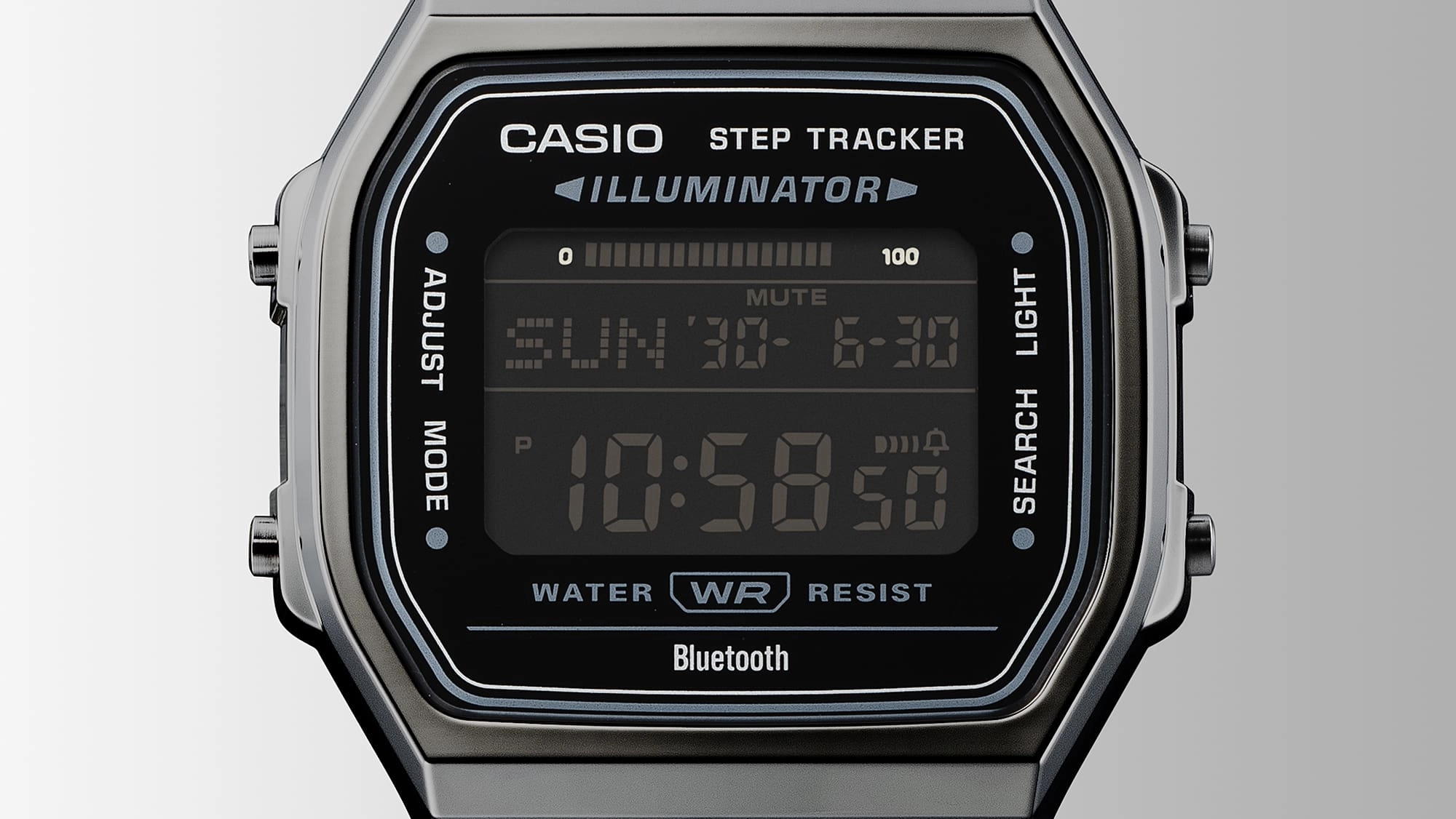 Casio Vintage Black Stainless Steel Watch ABL100WEGG-1B
