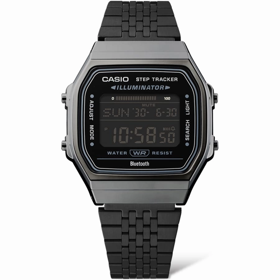 Casio Vintage Black Stainless Steel Watch ABL100WEGG-1B