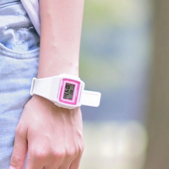 Casio W-215H-7A2 White Resin Strap Watch for Men and Women