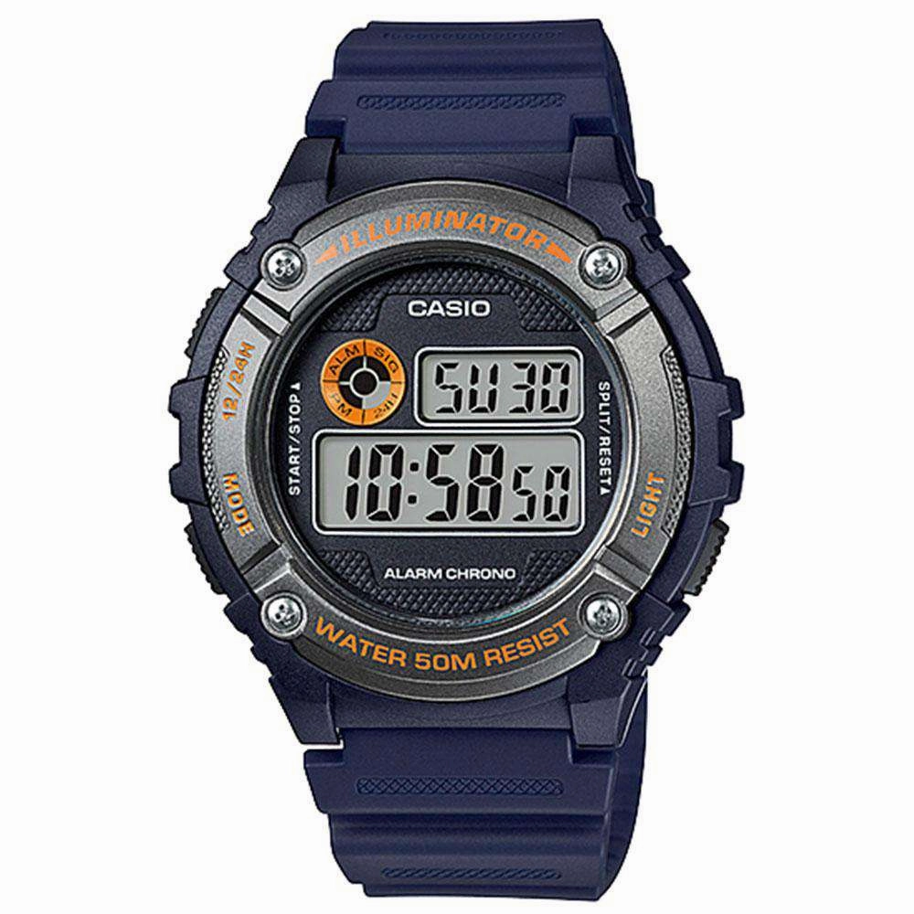 Casio W-216H-2B Blue Resin Digital Watch for Men,silicone watch,silicone strap watch,silicone watches for men,silicone watches for women,unisex silicone watch,kids silicone watch,sports silicone watch,casual silicone watch,waterproof silicone watch,silicon