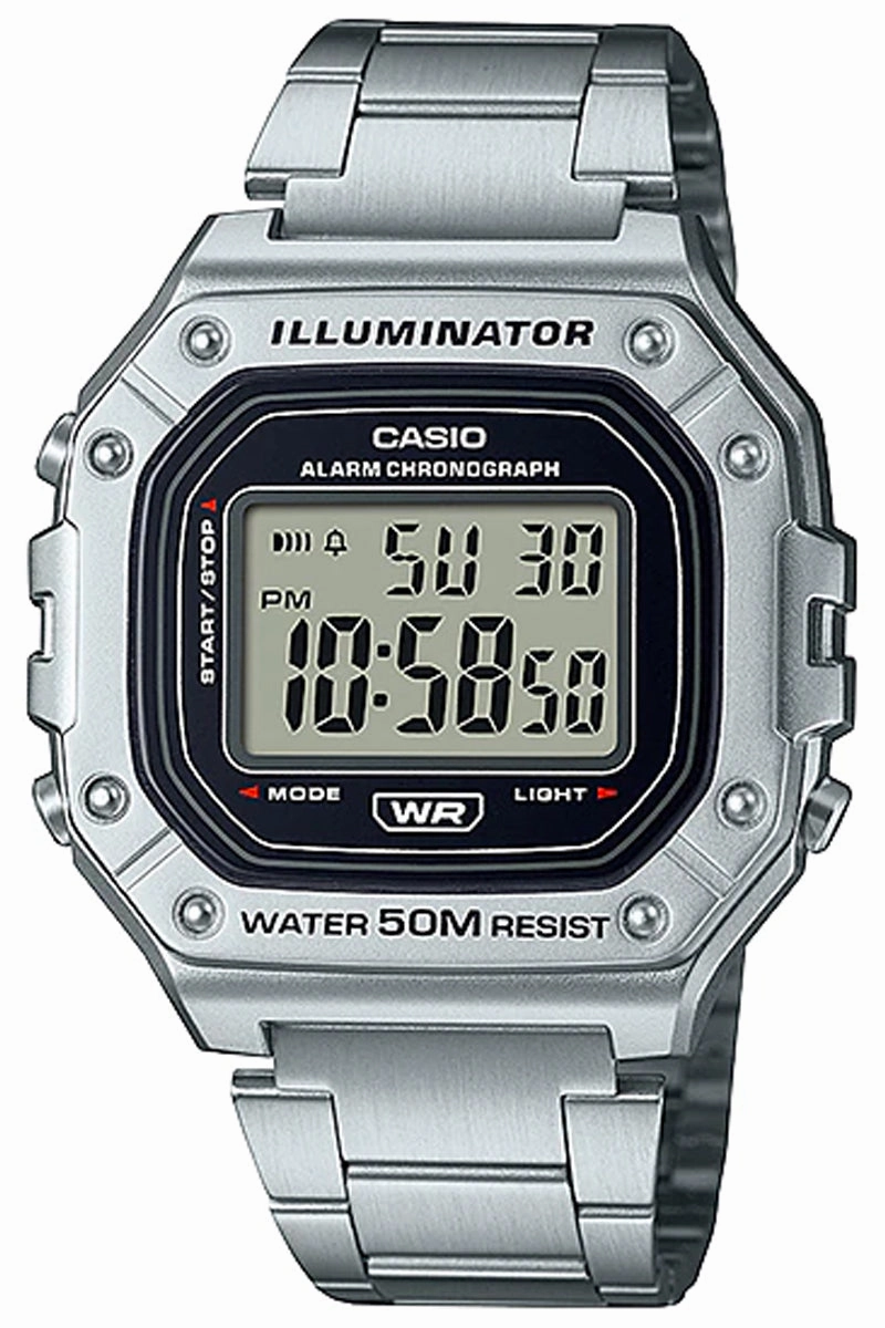 Casio W-218HD-1A Silver Stainless Steel Watch for Men,silicone watch,silicone strap watch,silicone watches for men,silicone watches for women,unisex silicone watch,kids silicone watch,sports silicone watch,casual silicone watch,waterproof silicone watch,si