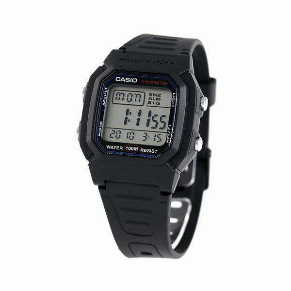 Casio W-800H-1AVDF Black Resin Strap Watch for Men