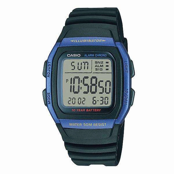 Casio W-96H-2AVDF Black Resin Watch for Men and Women,silicone watch,silicone strap watch,silicone watches for men,silicone watches for women,unisex silicone watch,kids silicone watch,sports silicone watch,casual silicone watch,waterproof silicone watch,si