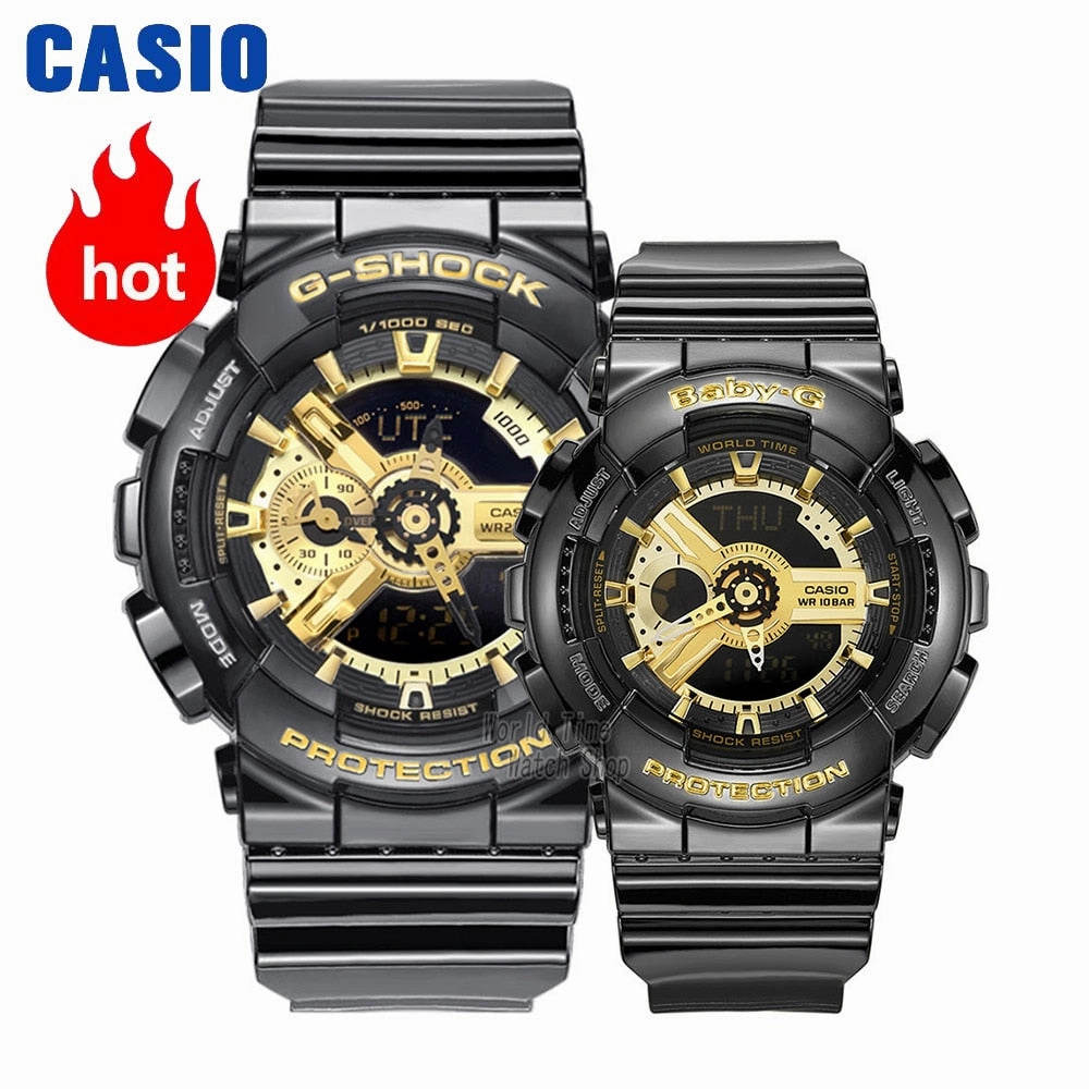 Casio watch Couple watches men and women fashion sports watch waterproof electronic form set GA-110GB-1A BA-110-1A,seiko watches,mens watches,couple watches,watches designer,watches discount,watches for women,cople watchescouple watches luxury,couple watch