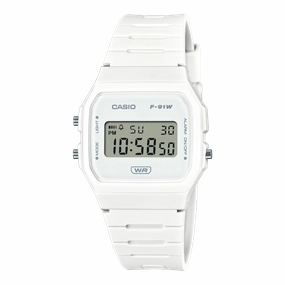 Casio White Resin Band Watch F91WB-7A 