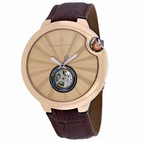 Christian Van Sant Men's Watch - Cyclone Automatic Black Dial Leather Strap | CV0148 men's watches best men's watches under $500 affordable men's watches men watches classic