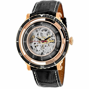 Christian Van Sant Men's Watch - Dome Automatic Silver Dial Leather Strap | CV0749 
