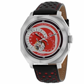 Christian Van Sant Men's Watch - Machina Automatic Red Dial Leather Strap | CV0561 men's watches best men's watches under $500 affordable men's watches men watches classic