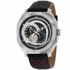 Christian Van Sant Men's Watch - Machina Chronograph Black Dial Red Strap | CV0560 men's watches best men's watches under $500 affordable men's watches men watches classic