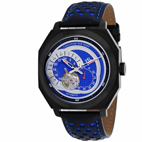 Christian Van Sant Men's Watch - Machina Chronograph Blue Leather Strap | CV0563 